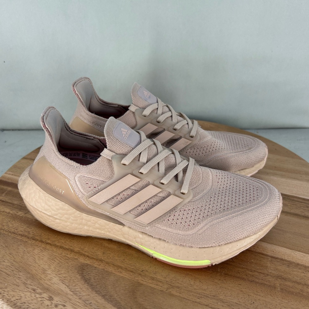 Adidas Ultraboost 21 Ash Pearl Hazy Rose Womens Running Shoes FY0391 Size 8